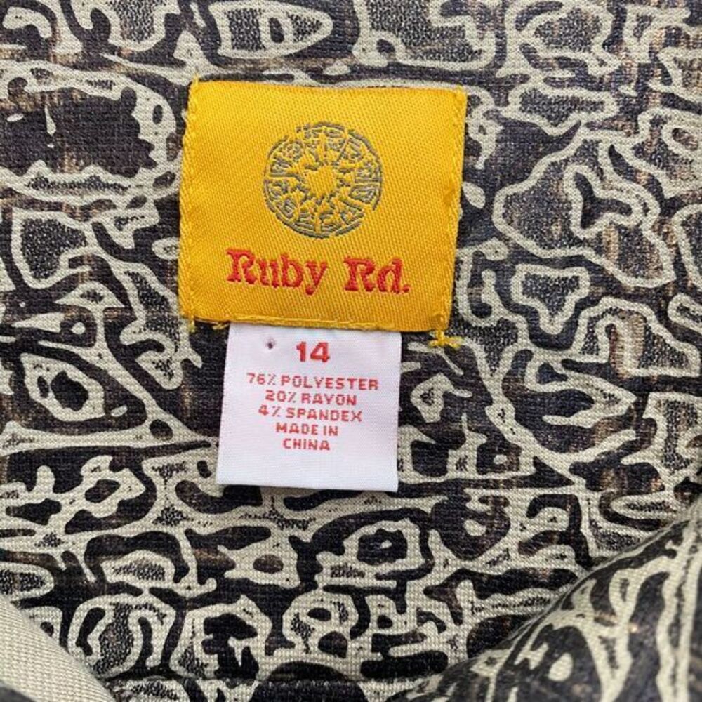 Ruby Rd. Women's 14 Animal Print Button-Up Jacket Blazer Textured‎ Pattern - Picture 6 of 8